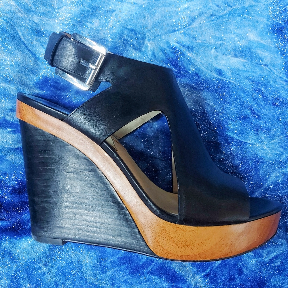 Michael Kors heels wood heel